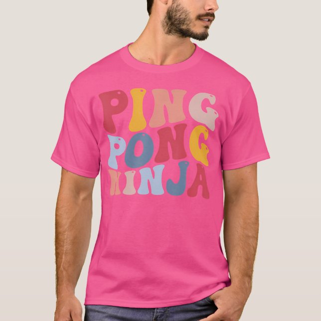 Ping Pong Ninja Bordtennis T Shirt (Framsida)