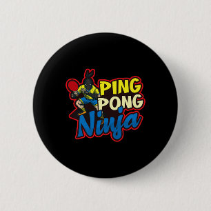 Ping Pong Ninja Design Bord Tennis Knapp