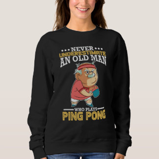 Ping Pong old man Paddle Table Tennis sport T Shirt