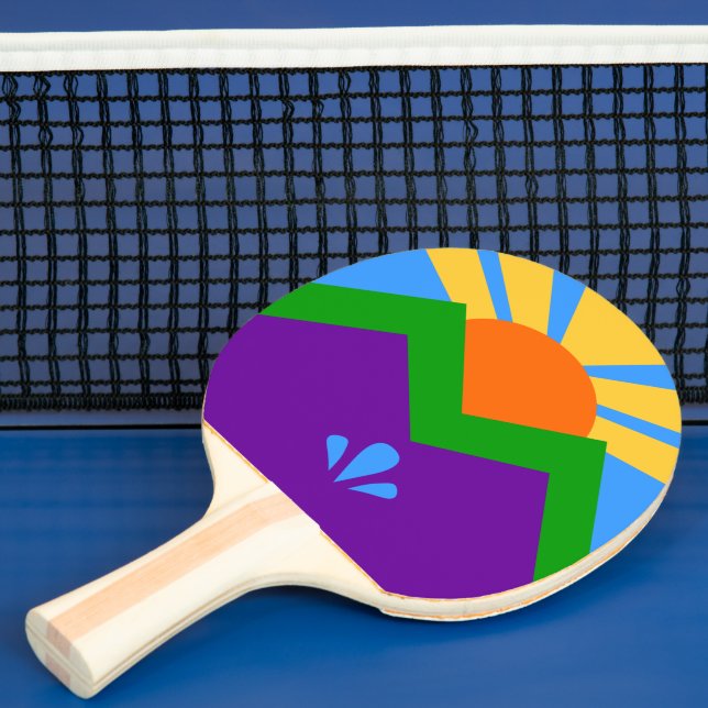 Ping pong-paddel med Flagga av Manitou Vår Pingisracket (Insitu)