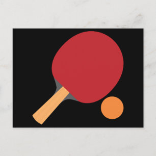 Ping Pong Paddlar Rolig Bordtennis Sport Lång Meddelande Vykort