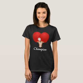 Ping Pong Paddle Bord Tennis Heart Anpassningsbar  Tee Shirt