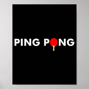 Ping Pong Paddle för Bord Tennis Poster