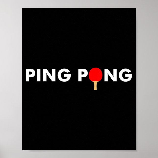 Ping Pong Paddle för Bord Tennis Poster (Framsidan)
