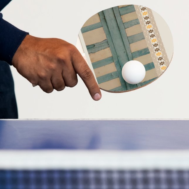 Ping Pong Paddle Grönt & Beige Pingisracket (Insitu)