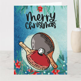 Ping Pong Paddle jul Hälsning Kort