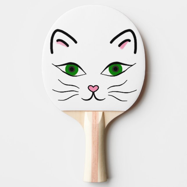 Ping Pong Paddle - Kattunge Ansikte Pingisracket (Framsidan)
