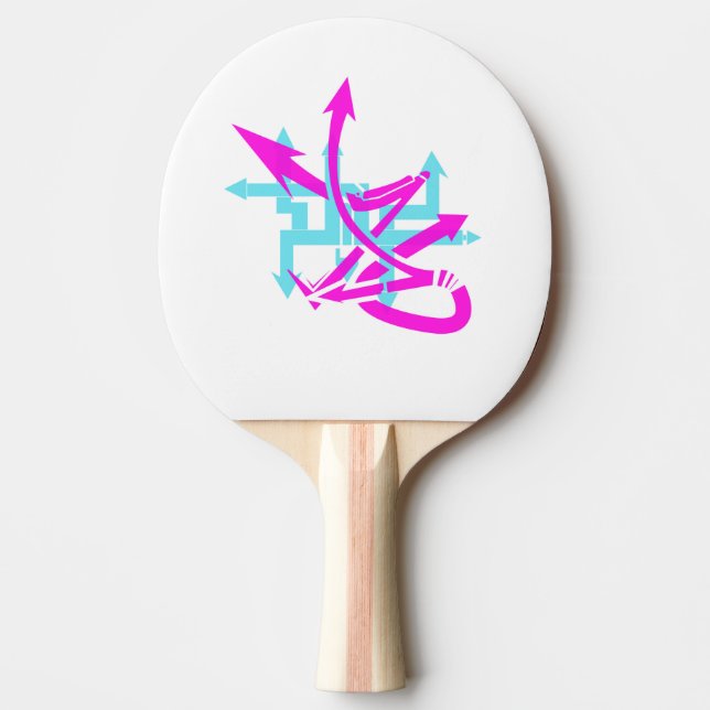Ping Pong Paddle med abstrakt Pingisracket (Framsidan)