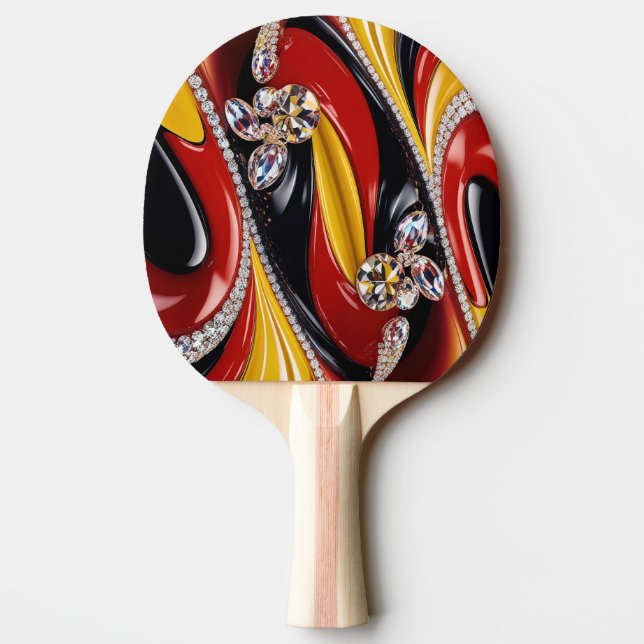 Ping pong paddle med belgiskt Färg Pingisracket (Baksidan)