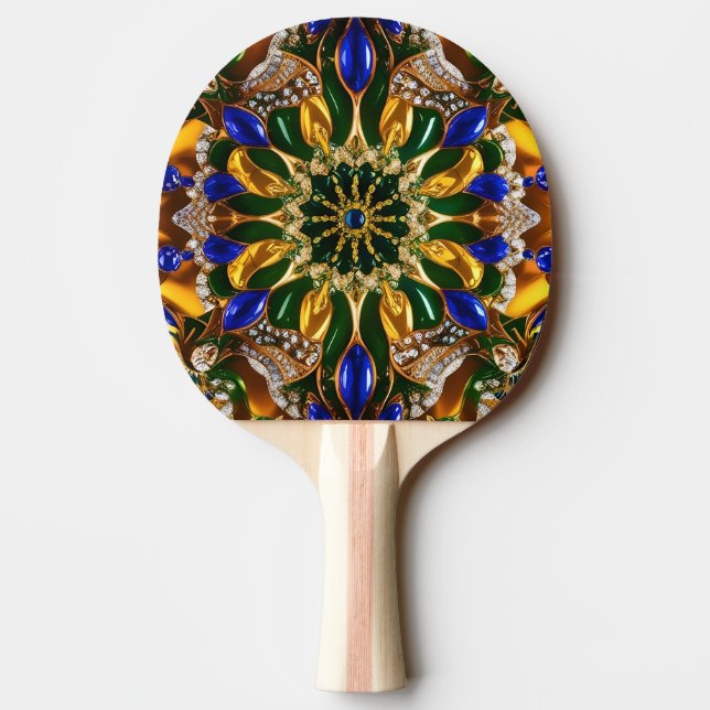 Ping pong paddle med Brasiliens Färg Pingisracket (Baksidan)