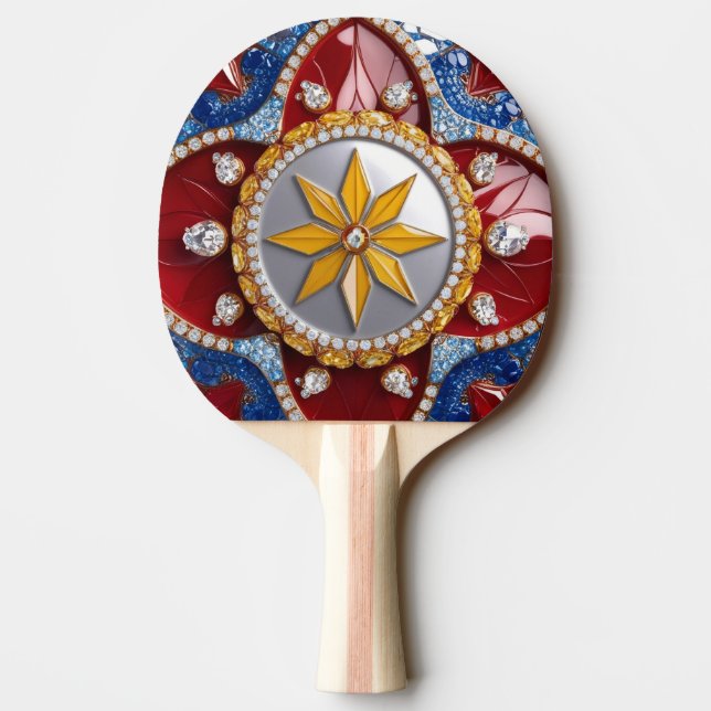 Ping pong paddle med colombianska Färg Pingisracket (Baksidan)