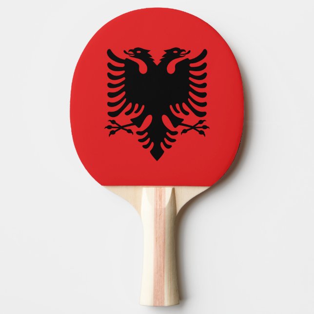 Ping pong paddle med Flagga av Albanien Pingisracket (Framsidan)