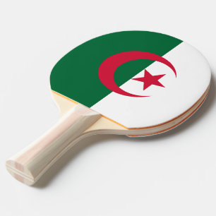 Ping pong paddle med Flagga av Algeriet Pingisracket