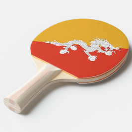 Ping pong paddle med Flagga av Bhutan Pingisracket