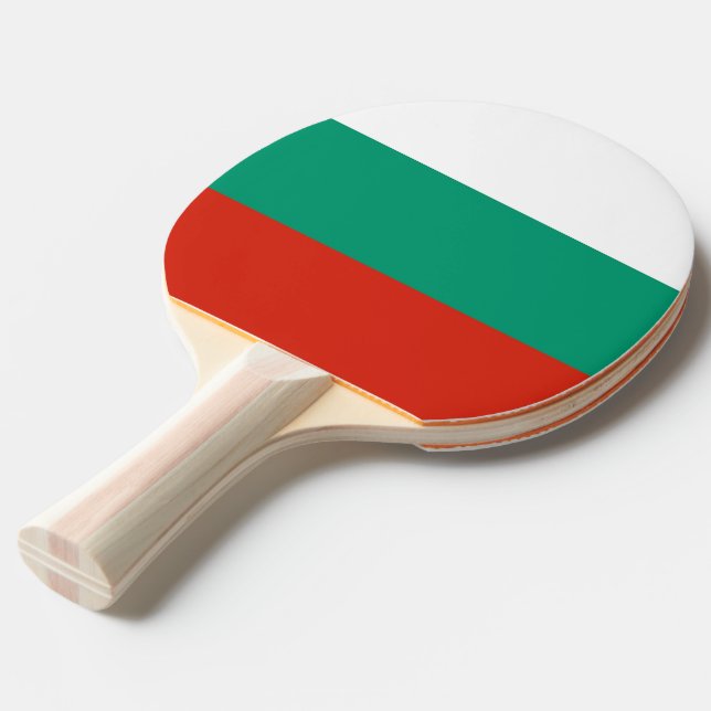 Ping pong paddle med Flagga av Bulgarien Pingisracket (Frontvinkel)