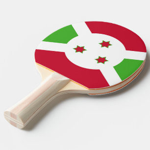 Ping pong paddle med Flagga av Burundi Pingisracket
