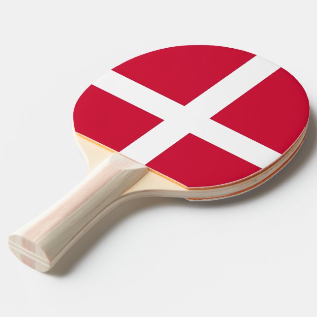 Ping pong paddle med Flagga av Danmark Pingisracket (Frontvinkel)