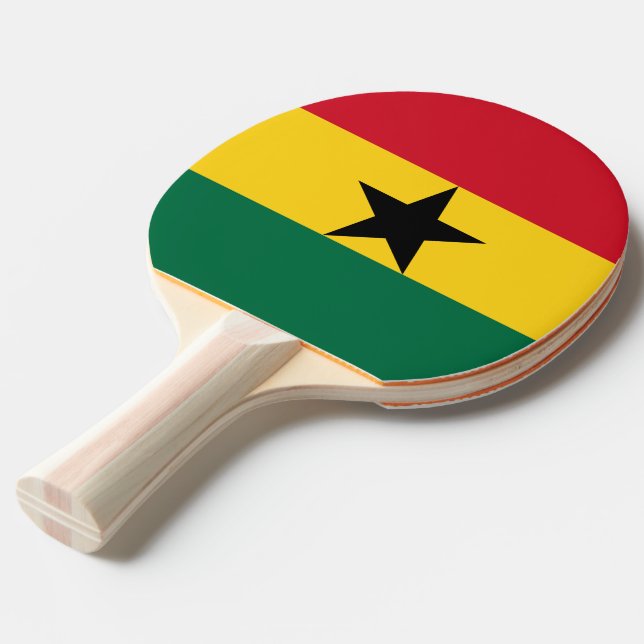 Ping pong paddle med Flagga av Ghana Pingisracket (Frontvinkel)