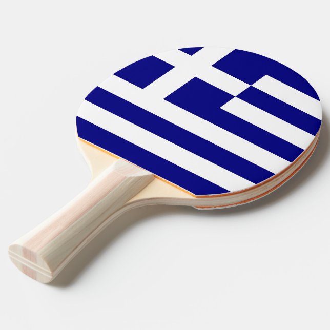 Ping pong paddle med Flagga av Grekland Pingisracket (Frontvinkel)