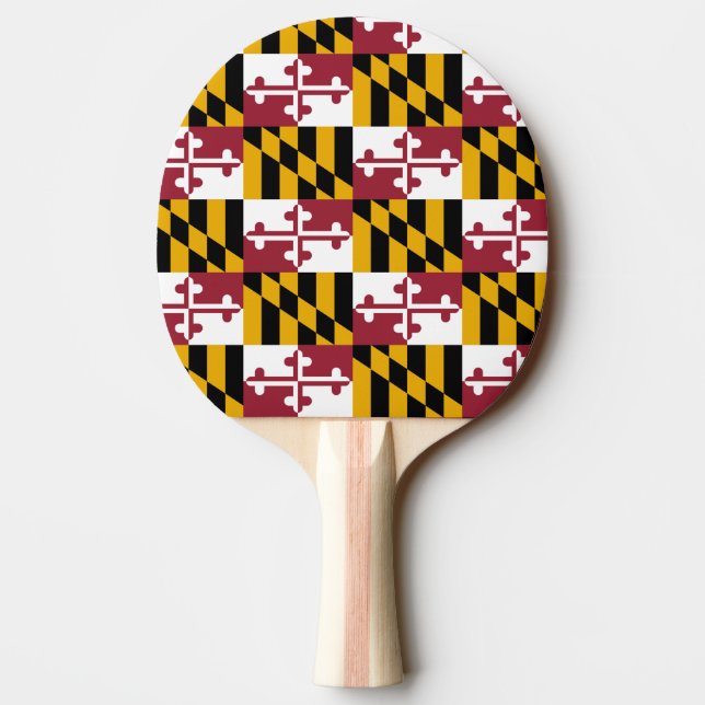 Ping pong paddle med Flagga av Maryland, USA Pingisracket (Baksidan)