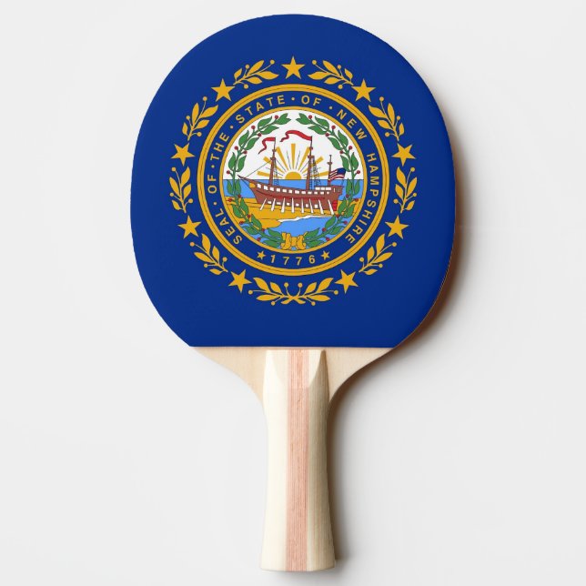 Ping pong paddle med Flagga av New Hampshire, USA Pingisracket (Baksidan)