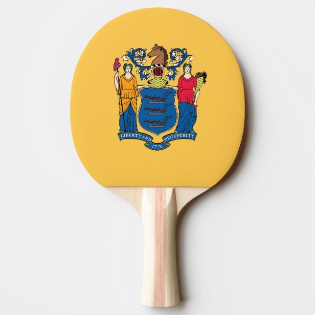 Ping pong paddle med Flagga av New jersey, USA Pingisracket (Baksidan)