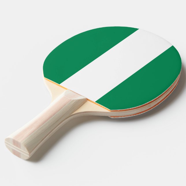Ping pong paddle med Flagga av Nigeria Pingisracket (Frontvinkel)