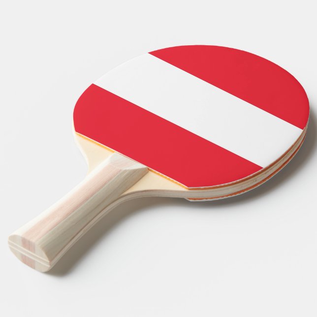 Ping pong paddle med Flagga av Österrike Pingisracket (Frontvinkel)