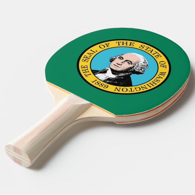 Ping pong paddle med Flagga av Washington, USA Pingisracket (Frontvinkel)