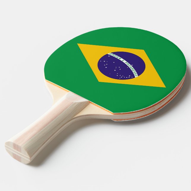 Ping pong paddle med Flagga från Brasilien Pingisracket (Frontvinkel)