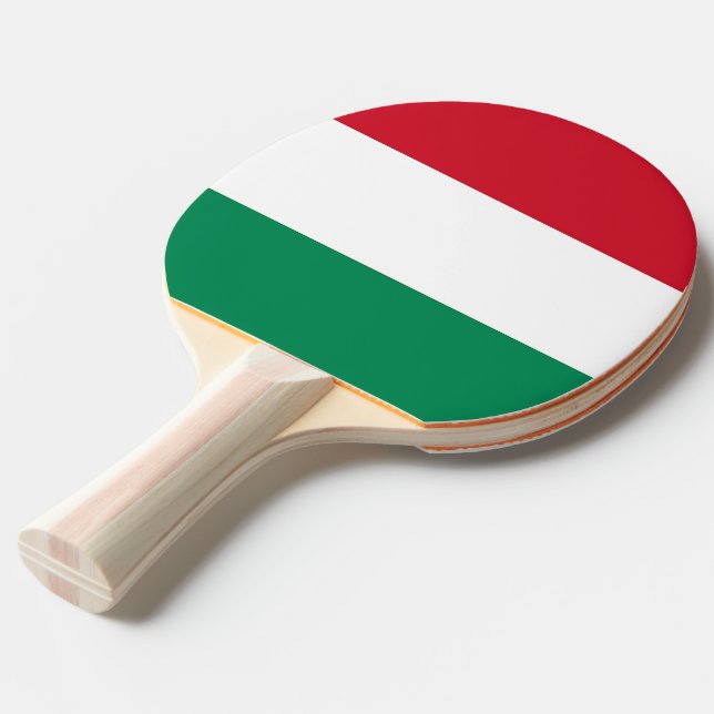 Ping pong paddle med Flagga från Ungern Pingisracket (Frontvinkel)