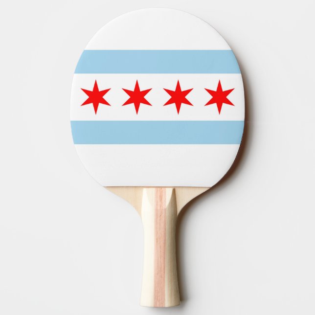Ping pong paddle med Flagga of Chicago, Illinois Pingisracket (Baksidan)