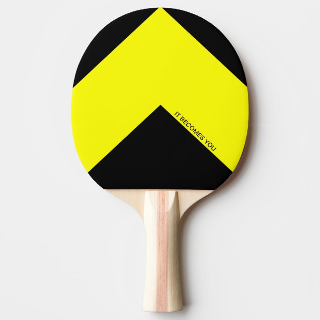 Ping Pong Paddle med gult Pingisracket (Framsidan)