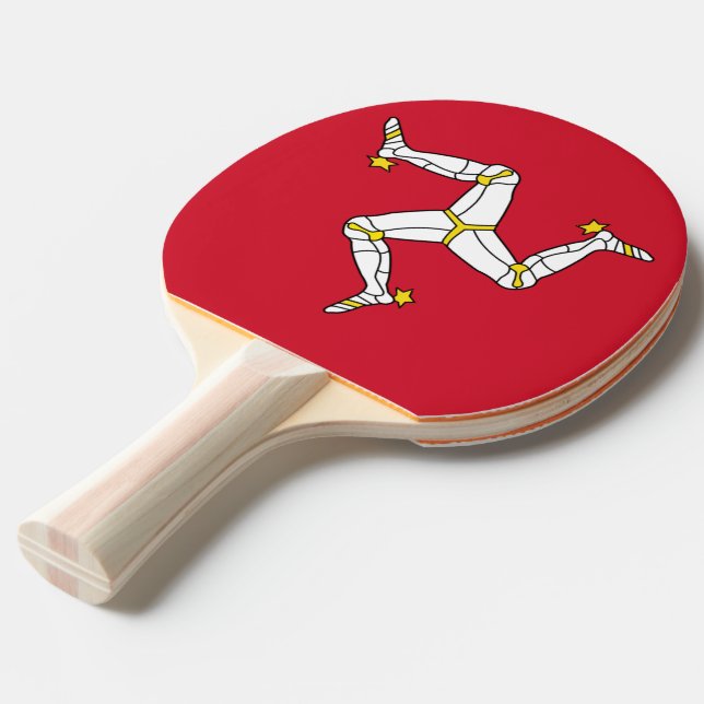 Ping pong paddle med Isle of Man Flagga Pingisracket (Frontvinkel)