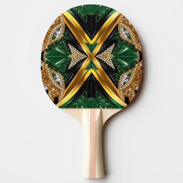 Ping pong paddle med Jamaican Färg Pingisracket (Baksidan)