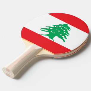 Ping pong paddle med Libanons Flagga Pingisracket