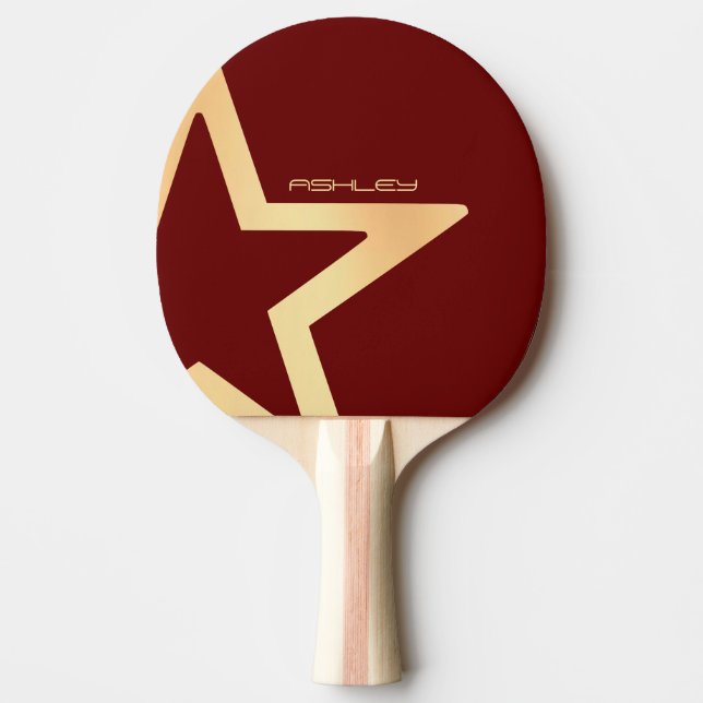 Ping Pong Paddle med personlig Star Power (Red) Pingisracket (Framsidan)