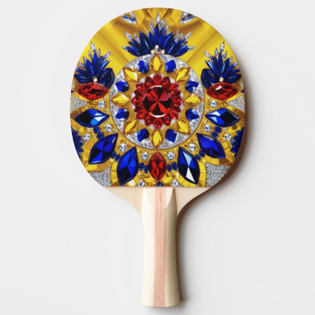 Ping pong paddle med rumänsk Färg Pingisracket (Baksidan)