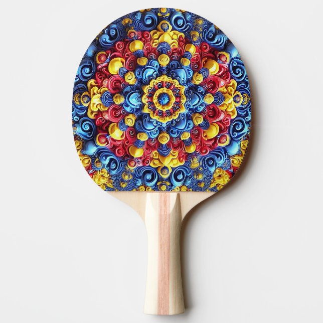 Ping pong paddle med rumänsk Färg Pingisracket (Baksidan)