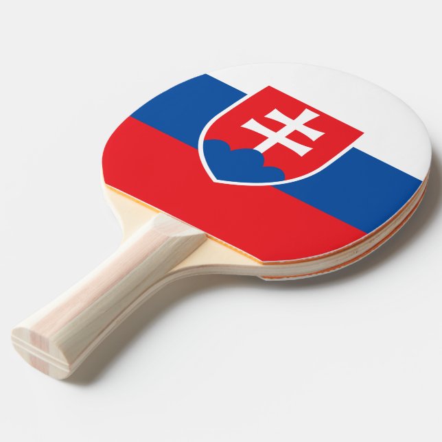 Ping pong paddle med Slovakiens Flagga Pingisracket (Frontvinkel)
