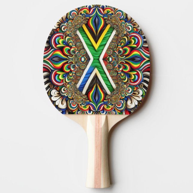 Ping pong paddle med sydafrikanska Färg Pingisracket (Baksidan)