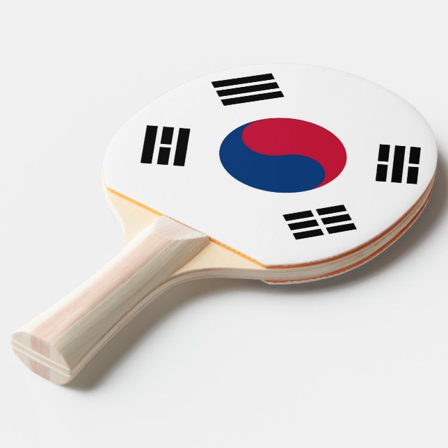 Ping pong paddle med Sydkoreas Flagga Pingisracket (Frontvinkel)