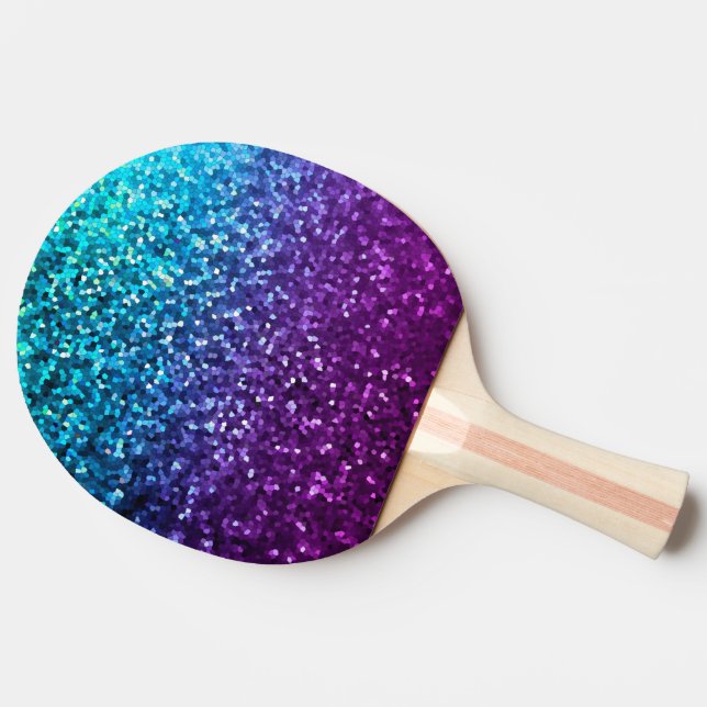 Ping Pong Paddle Mosaic Sparkley Struktur Pingisracket (Sidan)