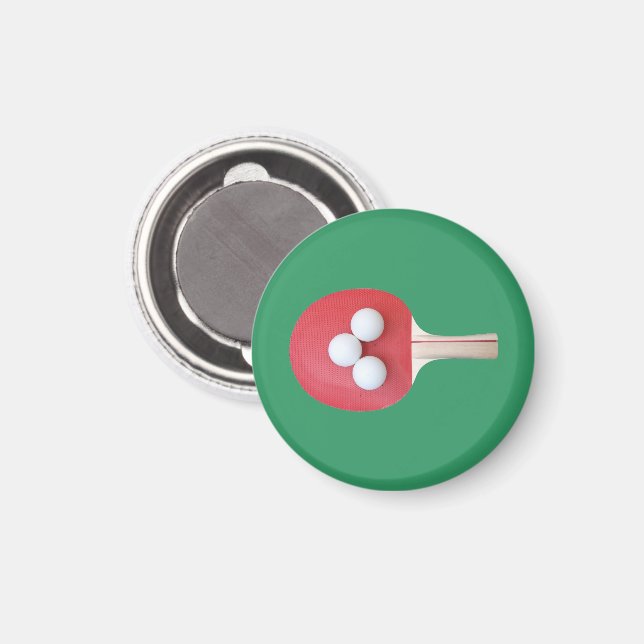 Ping Pong Paddle och Bollar Magnet (Front/Back)