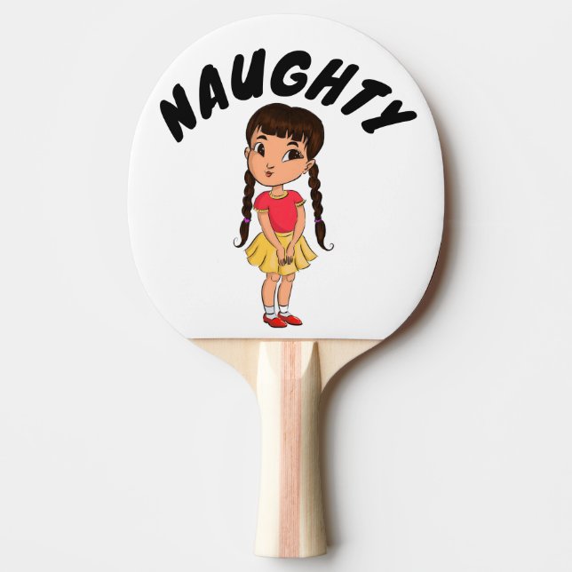 PING PONG PADDLE PADDLE FÖR NAUGHTY CUTE GIRL PINGISRACKET (Framsidan)