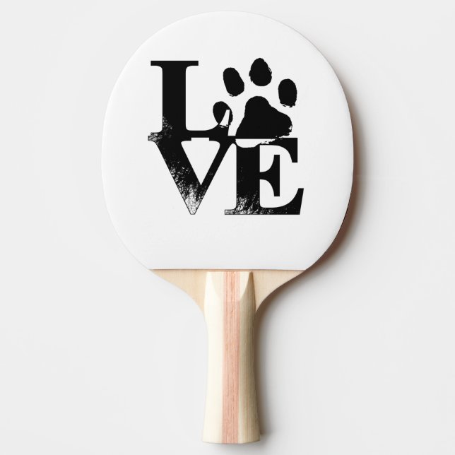 Ping Pong Paddle Paw Print Ping Ping Paddle Pingisracket (Framsidan)
