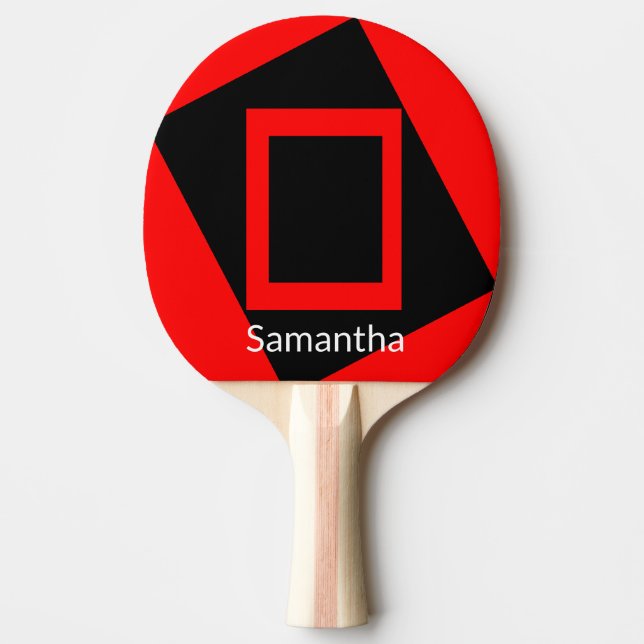 Ping Pong Paddle Red Black Pingisracket (Framsidan)