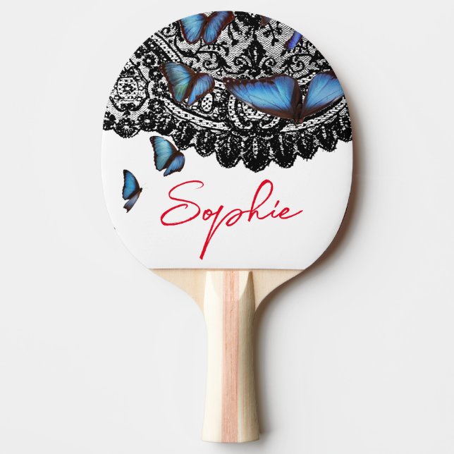 Ping Pong Paddle "SOPHIE" BUTTERFLIES Pingisracket (Framsidan)