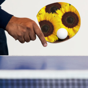 Ping Pong Paddle SunBlommor Blommigt Flowers Natat Pingisracket
