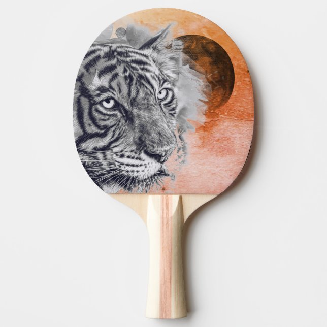 Ping Pong Paddle, TIGER OCH BLACK MÅNE Pingisracket (Framsidan)